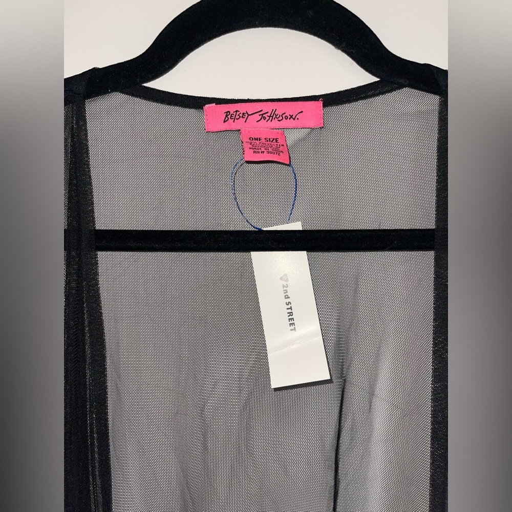BETSEY JOHNSON Embroidered Mesh Duster - Picture 5 of 6